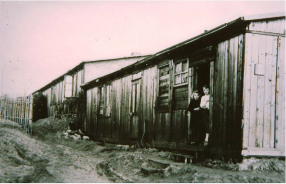 Baracken des Außenlagers Helmbrechts, um 1950; Quelle Klaus Rau