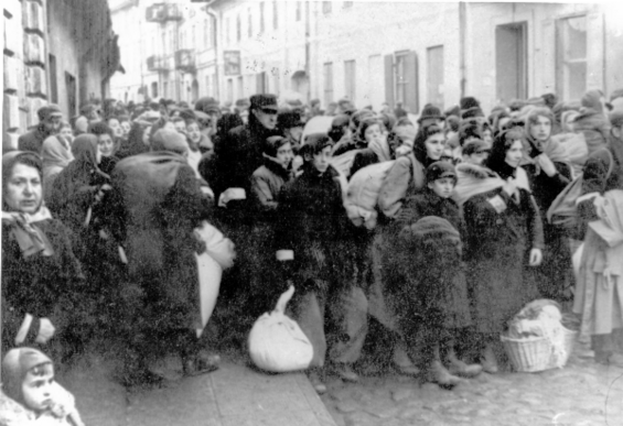 Ankunft der Juden im Ghetto Warschau; Quelle: YV AS 1605/25