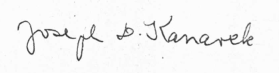 Unterschrift Joseph Kanarek
